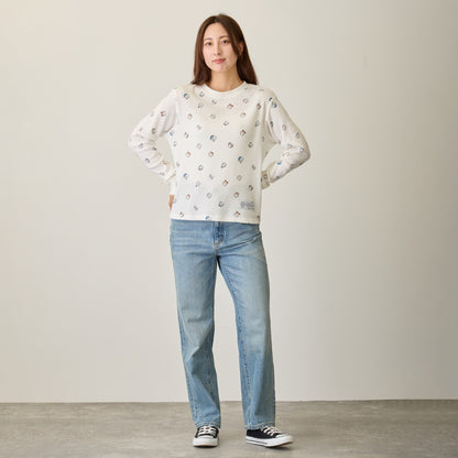 ちいかわ ワッフル長袖Tシャツ 小さいの ホワイト