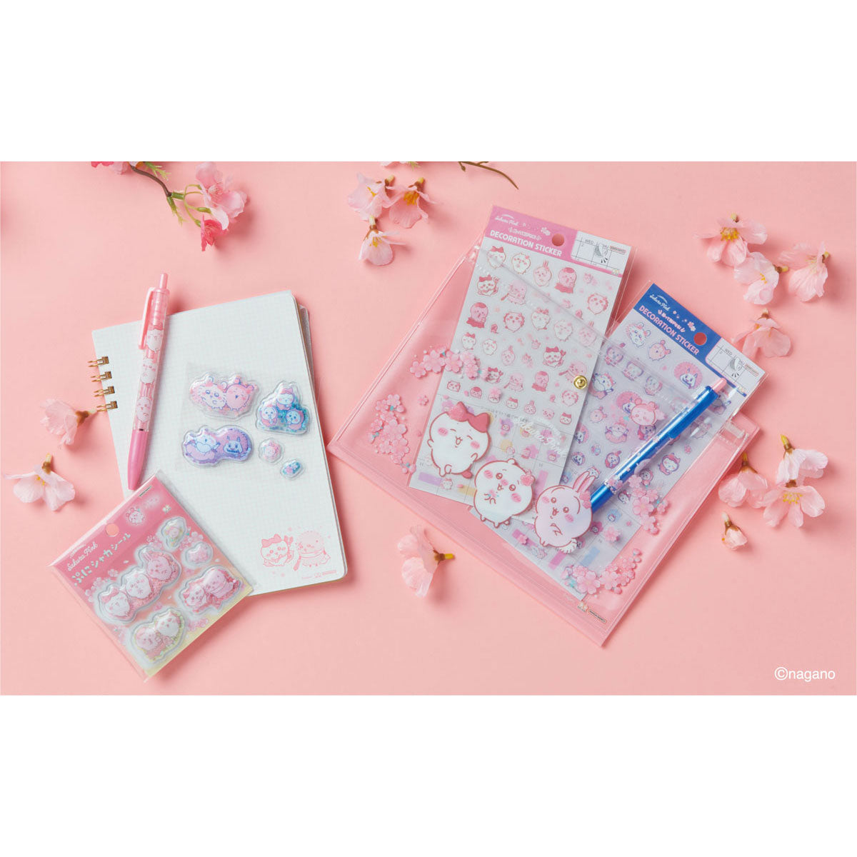 ちいかわ メモミニ（Sakura Pink・ヨザクラ・ちいかわ＆ハチワレ＆うさぎ）