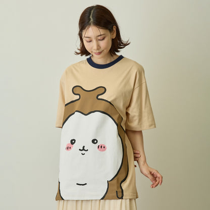 ちいかわ ちいかわパーク Tシャツ ビッグキャラクター カブトムシ チャコール