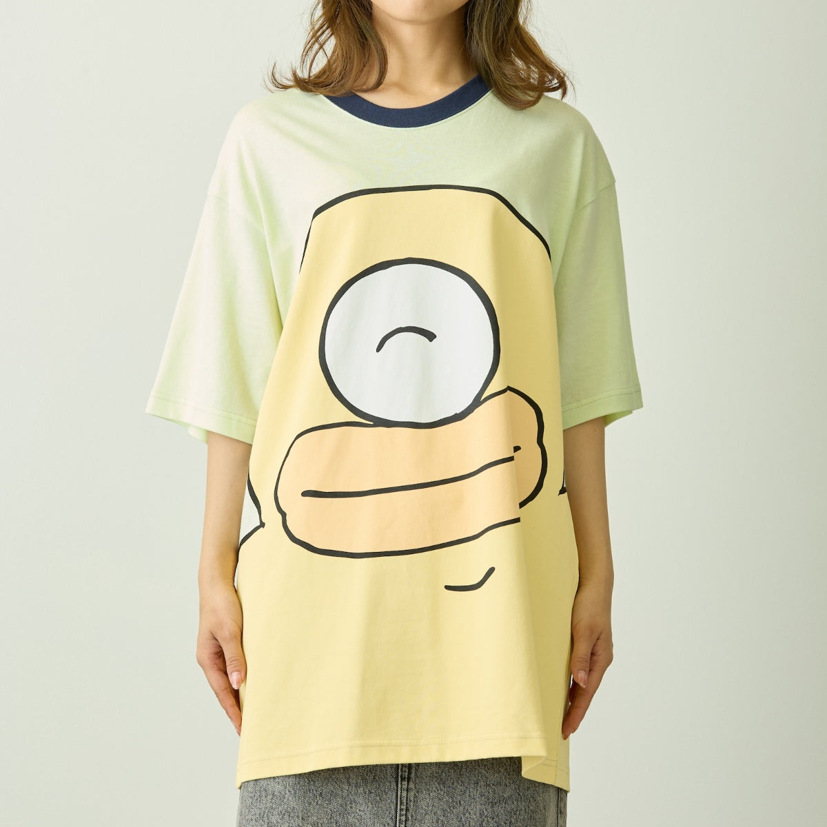ちいかわ ちいかわパーク Tシャツ ビッグキャラクター オデ ライトグリーン