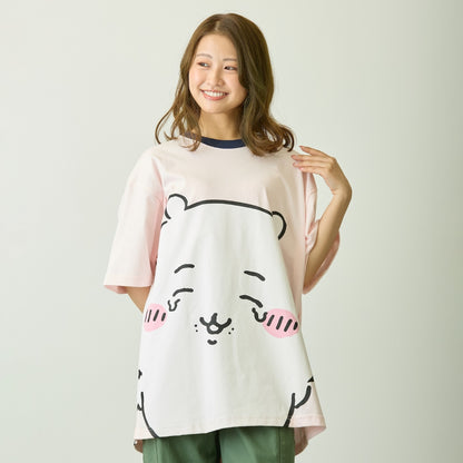 ちいかわ ちいかわパーク Tシャツ ビッグキャラクター ちいかわ ピンク