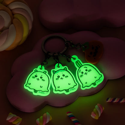 ちいかわ ちいかわパーク おばけな3連蓄光アクリルチャーム