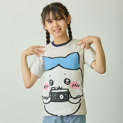 ちいかわ ちいかわパーク キッズTシャツ ビッグキャラクター ハチワレ グレー