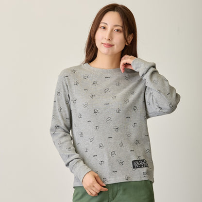 ちいかわ ワッフル長袖Tシャツ プカー グレー