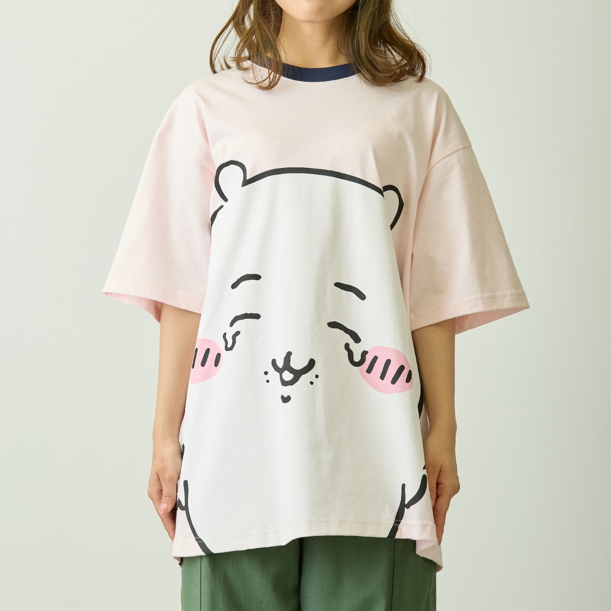 ちいかわ ちいかわパーク Tシャツ ビッグキャラクター ちいかわ ピンク