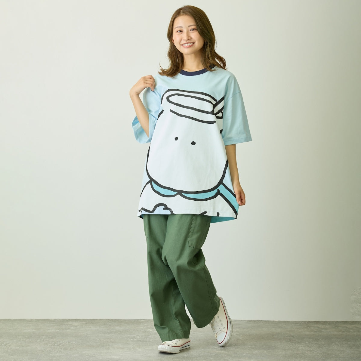 ちいかわ ちいかわパーク Tシャツ ビッグキャラクター むちゃうマン サックス