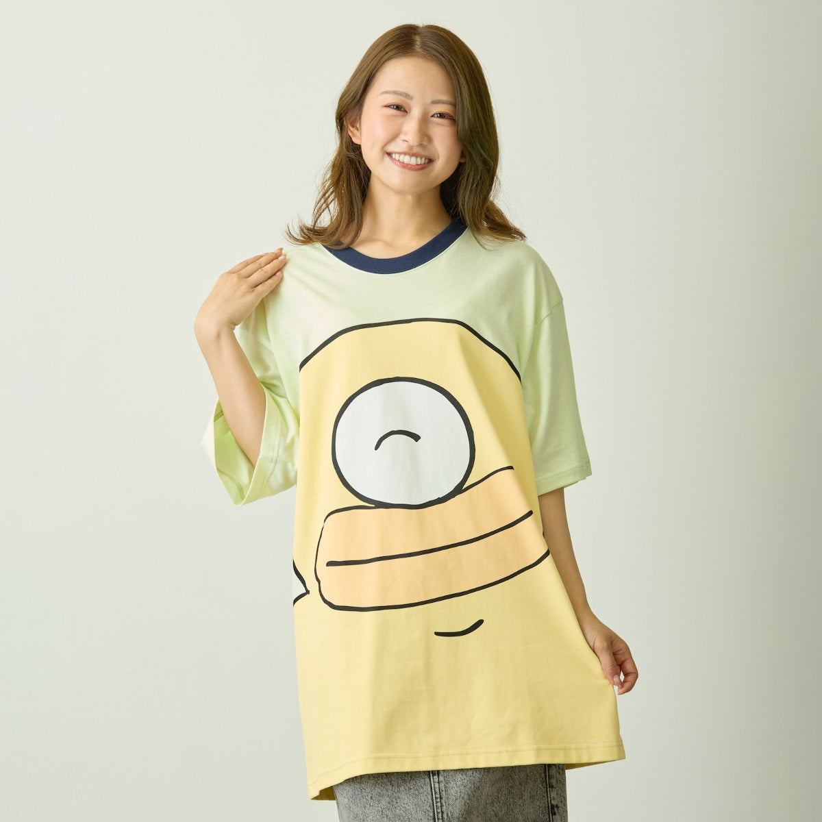 ちいかわ ちいかわパーク Tシャツ ビッグキャラクター オデ ライトグリーン