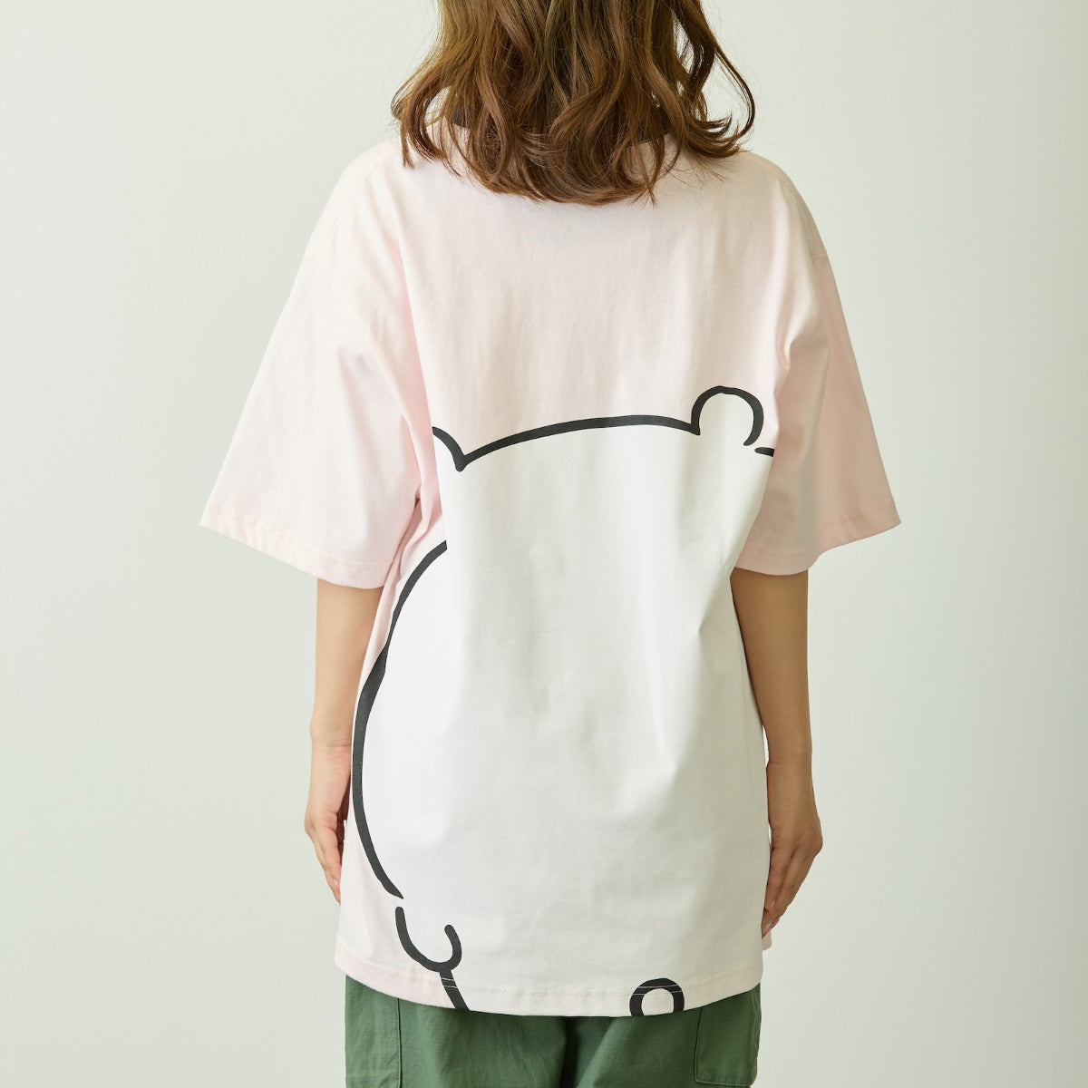 ちいかわ ちいかわパーク Tシャツ ビッグキャラクター ちいかわ ピンク