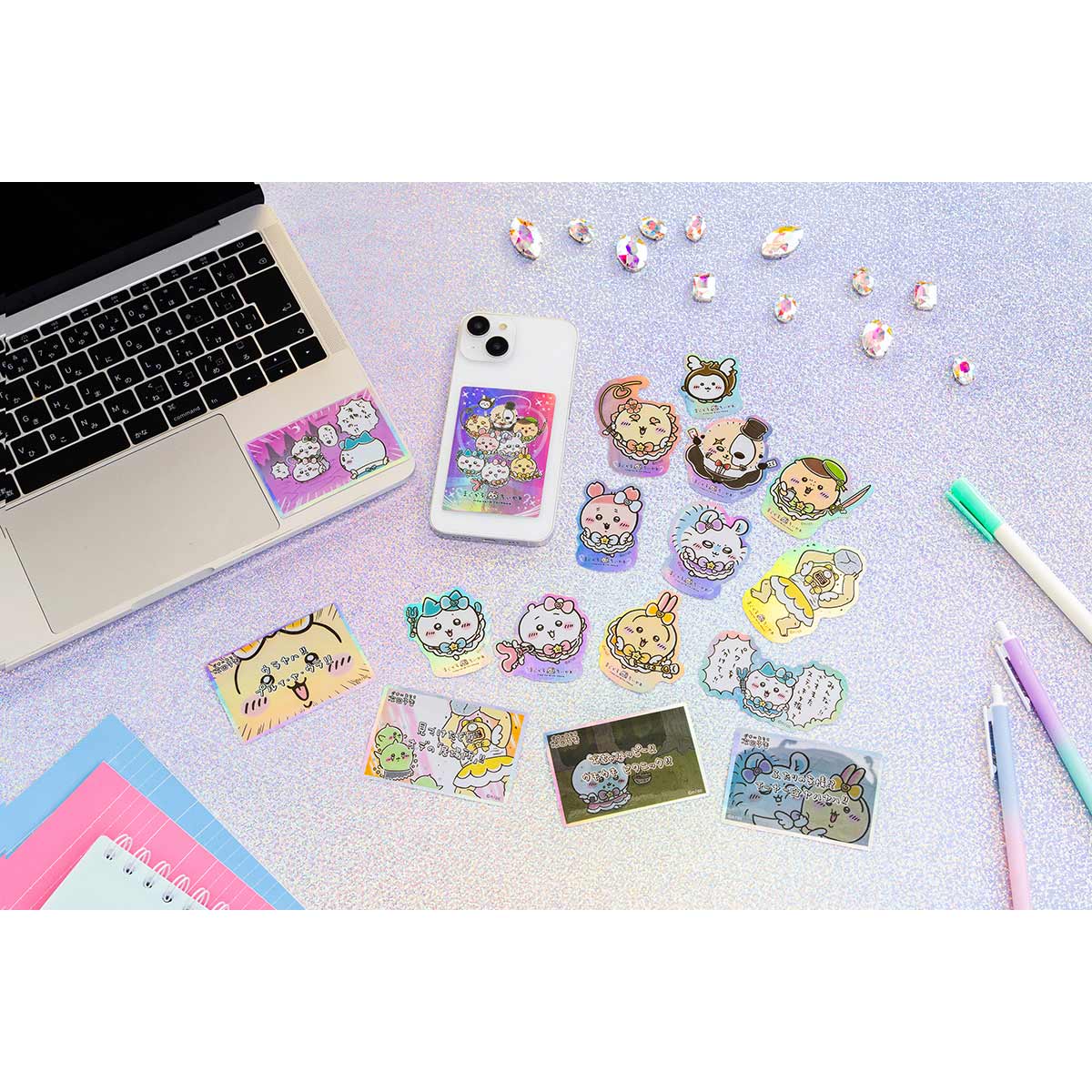 ちいかわ まじかるちいかわ スマホに貼れるサイズのホログラムステッカー（ハチワレ）
