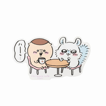 Chiikawa Cafe Yuru-Cut Big Sticker (Kurimanju & Momonga)