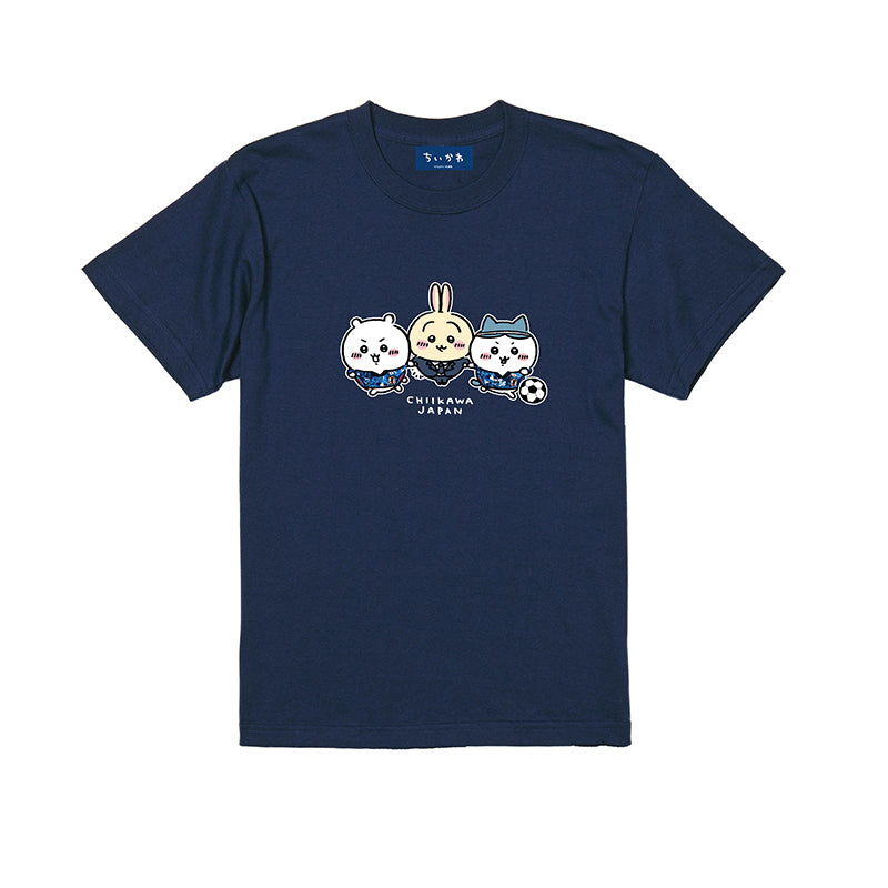 ちいかわのTシャツ(集合) サッカー日本代表ver.