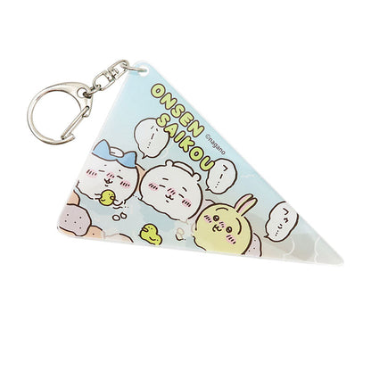 Chiikawa Pennant Acrylic Key ring (Hot Springs Are the Best)
