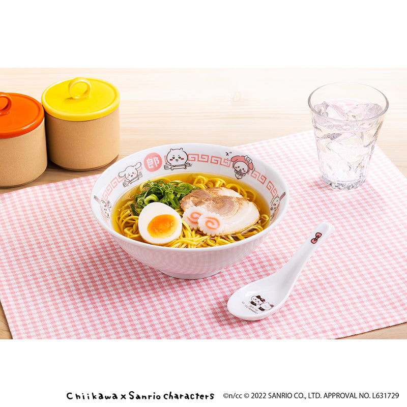 치이카와×산리오 캐릭터즈 라면 그릇 & 렌게 세트