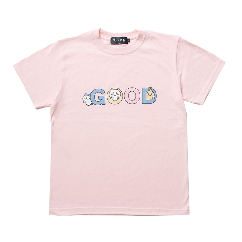 ちいかわ GOOD Tシャツ(ベビーピンク)