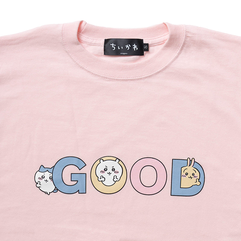 ちいかわ GOOD Tシャツ(ベビーピンク)