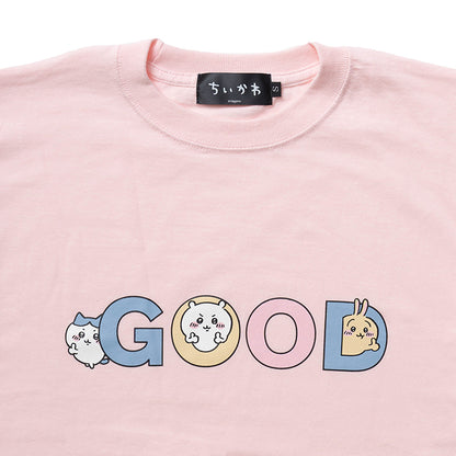 ちいかわ GOOD Tシャツ(ベビーピンク)