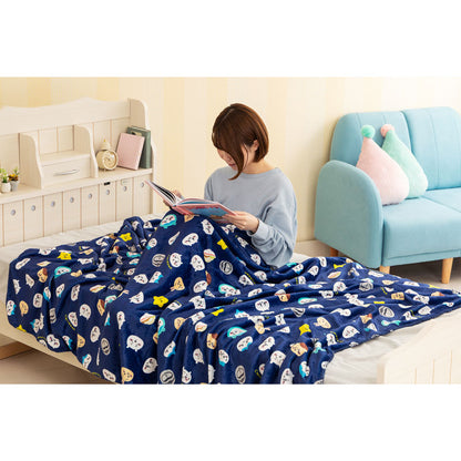Chiikawa Warm Large Blanket (Navy)