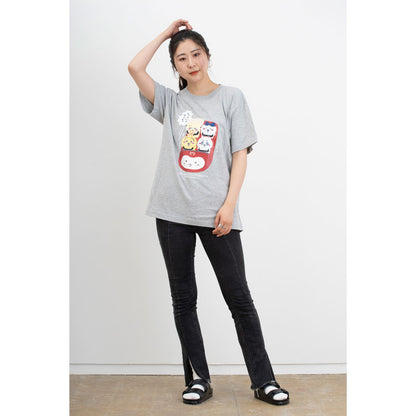 ちいかわ ワクワクゆうえんち Tシャツ ジェットコースター 杢グレー