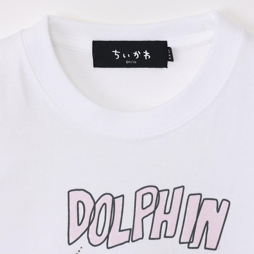 ちいかわ水族館 キッズTシャツ ドルフィンキック ホワイト（カメミラー付）