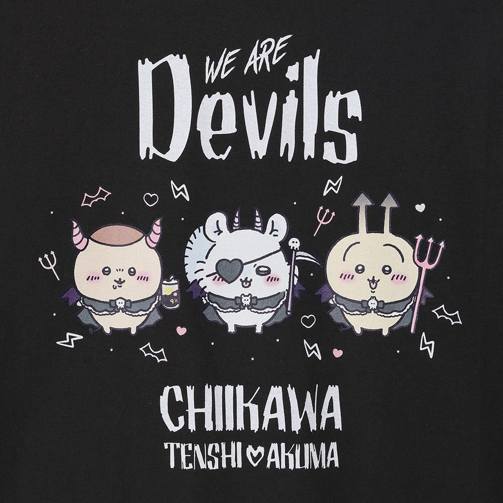 ちいかわ てんし♡あくま Tシャツ（WE ARE DEVILS スミ）