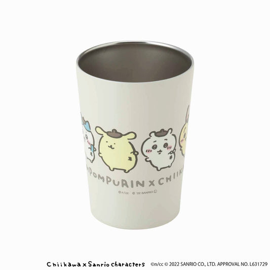 ちいかわ×サンリオキャラクターズ コンビニドリンクも入る保冷・保温タンブラー（ポムポムプリン×ちいかわ）