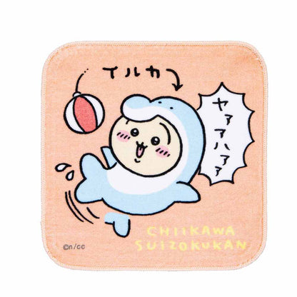 ちいかわ水族館 ハンドタオル（うさぎ×イルカ）