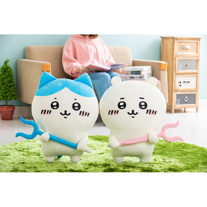 [No Combined Orders] Chiikawa Large Plush with Demon Slayer Stick (Hachiware) [Single Item Purchase Only] [Credit Card Payment Only]