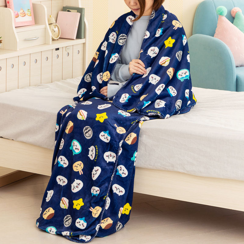 Chiikawa Warm Large Blanket (Navy)